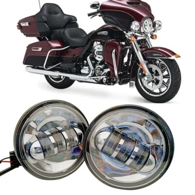 4.5" For Harley Electra Glide Classic LED Fog Spot Passing Light Housing Bracket - Image 1 of 4