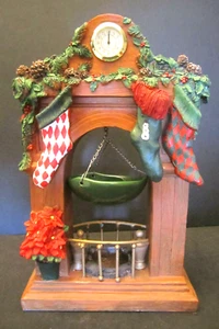 Yankee Candle Christmas Mantle Stockings Clock Hanging Tart Wax Burner Warmer - Bild 1 von 7