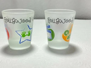 Set of 2 Shot Glasses 2 oz. Hollywood Actor Director Frosted  - Picture 1 of 5