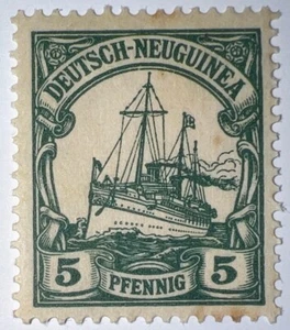 Travelstamps: GERMANY NEW GUINEA STAMPS Kaiser's Yacht 5 Pfennig MOGNH Wmk - Picture 1 of 6