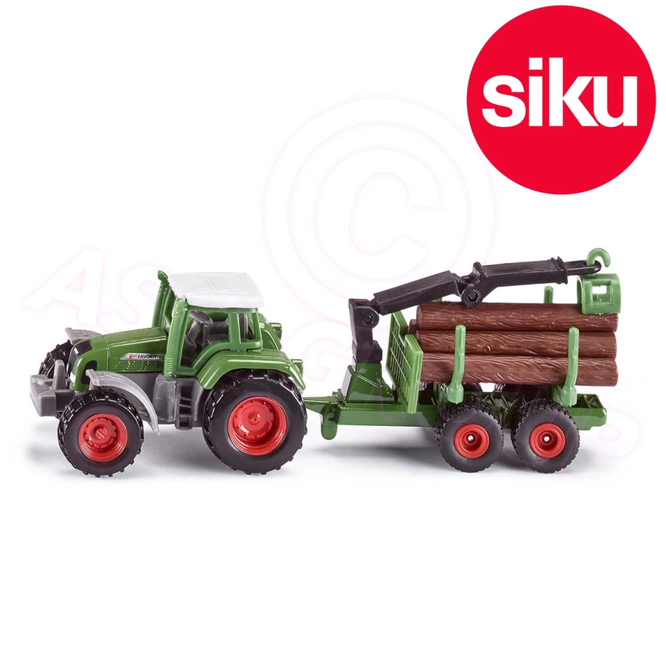 Siku No 1645 Fendt Tractor with Forestry Trailer Crane & Logs - Dicast Model - Image 1 of 1