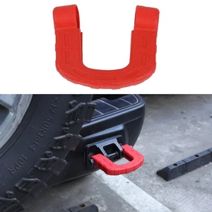 Red Rubber Rear Tow Hook Protective Cover For Hummer H3 2005-2009 - Foto 1 di 14