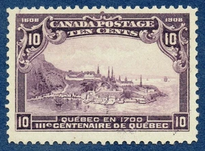 [mag205] CANADA 1908 Scott#101 mint org.gum 10c dark violet cv:$200 FRESH!!! - Picture 1 of 2