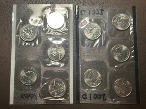 2001 P&D State Quarters Set 10 Coins Mint Cello - Picture 1 of 2