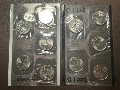 2001 P&D State Quarters Set 10 Coins Mint Cello - Image 1 of 2