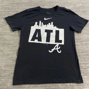 Atlanta Braves Shirt Mens Small MLB Baseball Nike Atlanta Skyline Tee - Picture 1 of 8