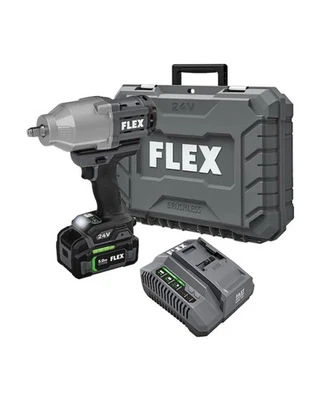  24 В бесщеточный беспроводной 1/2-дюймовый 1150 фут-фунтов ударный гайковерт с высоким крутящим моментом в комплекте  - Изображение 1 из 4