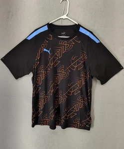 Puma DryCell Shirt Mens 2XL Black Blue Orange Geometric Sports Tee Top XXL - Picture 1 of 17