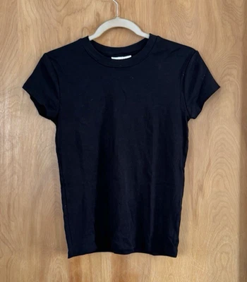 ASOS Design Topshop Women's Shrunken Everyday Tee T-Shirt in Black US Size M NWT - Image 1 of 3
