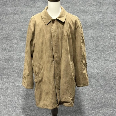 Abrigo de Colección ERES Nordstrom Para Hombres XXL Bronceado Amaretta Microgamuza Lana Cachemira Forrado Foto 1 de 4