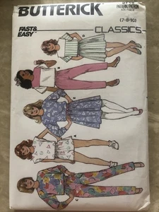 Butterick Easy Sewing Pattern 3718 Girls Top Long Short Pants Shorts Skirt 7-10 - Picture 1 of 6