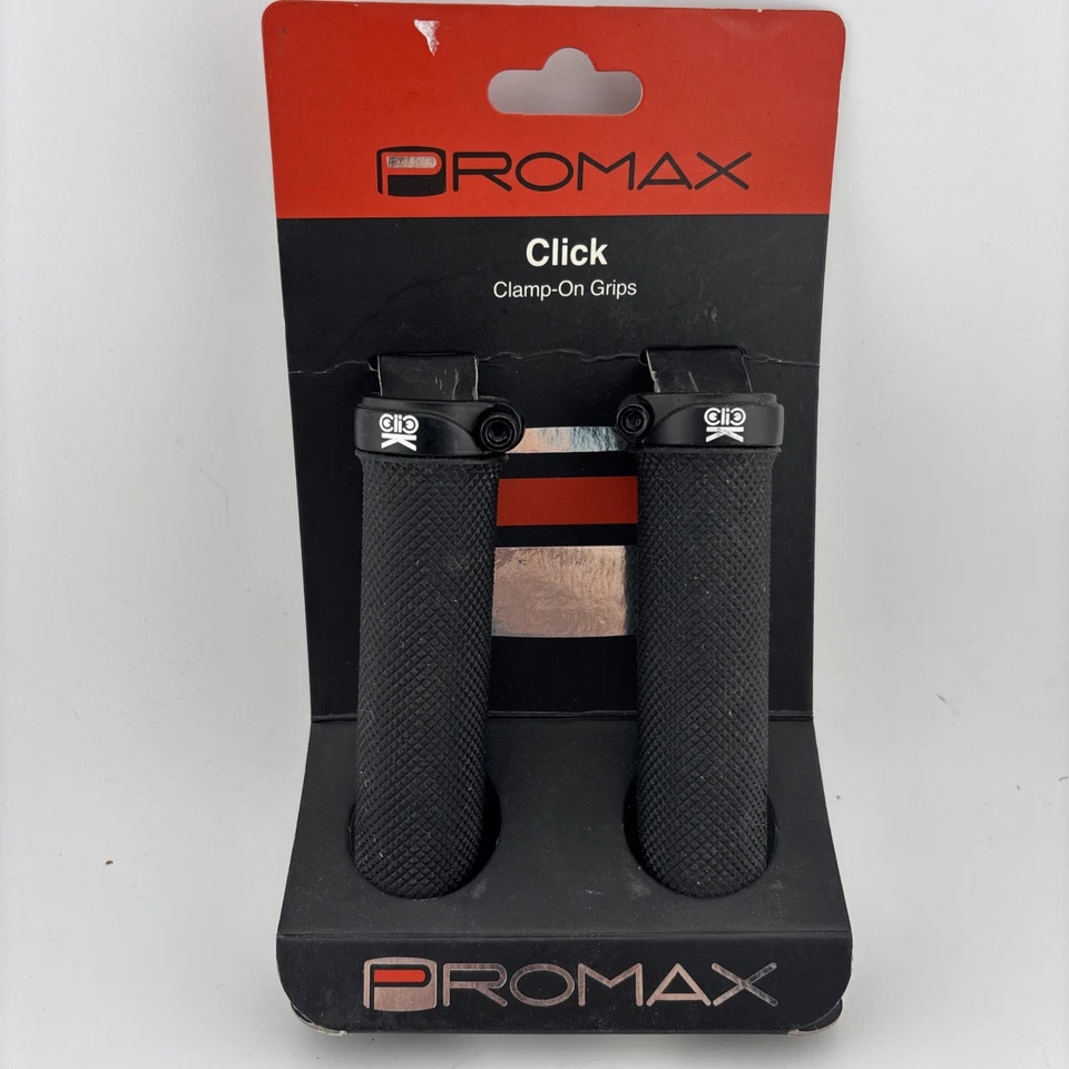 Promax Bicycle Click Clamp-On Grips 130mm Black - Image 1 of 4