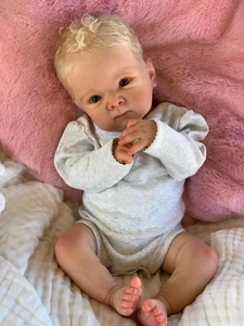 Reborn Baby Puppen Silikon Ganzkörper 20 Zoll Wasserdicht Realistisch Neugeborenes Baby - Bild 1 von 6