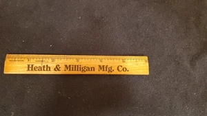 Regla de madera vintage de 6", Heath & Milligan Mfg. Co. Chicago Illinois - Imagen 1 de 16