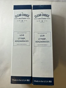 2 CLEAR CHOICE CLCH106 TASTE  REFRIGERATOR REPLACEMENT WATER FILTERS New - Picture 1 of 5