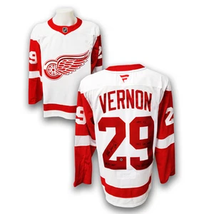 Mike Vernon Autographed Detroit Red Wings Away Fanatics Premium Career Jersey - Picture 1 of 3