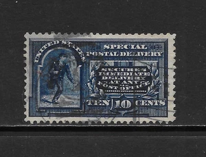 UNITED STATES SCOTT E5 USED FINE+ - 1895 10c BLUE SPECIAL DELIVERY ISSUE (B4) - Picture 1 of 2