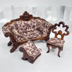 3 Pc Artisan Dollhouse Miniature Living Room Set Geoge Becker 1:12 SW43 - Picture 1 of 22