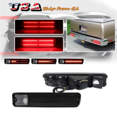 For 1979-87 Chevrolet El Camino Malibu GMC Caballero Smoked LED Rear Tail Lights - Image 1 of 4