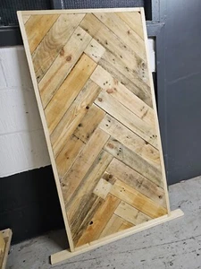 Rustic Herringbone Tabletops | Reclaimed Wood | Pallet Wood | Solid Wood - Picture 1 of 14