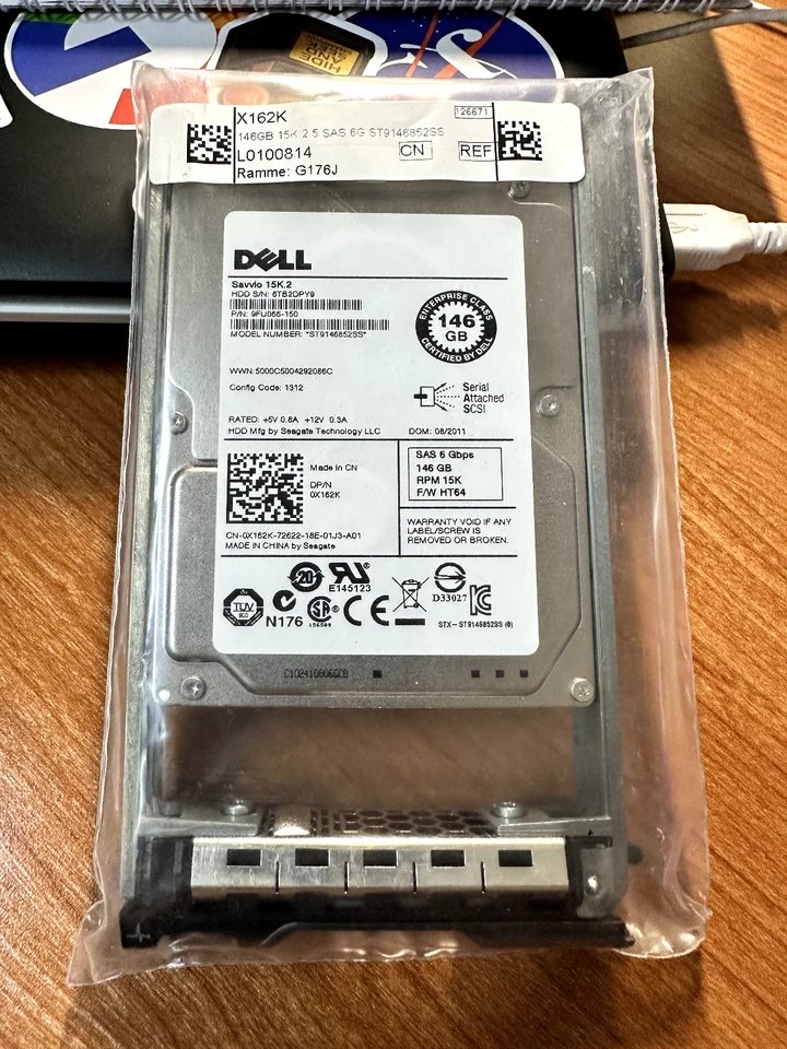 Dell Seagate Savvio ST9146852SS 9FU066-150 DISCO RIGIDO SAS 2,5" 146 GB 15K - Immagine 1 di 1