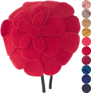 Vintage años 50 LIDIA Flower flores fieltro retro HAARRIF Fascinator Rockabilly - Imagen 1 de 27