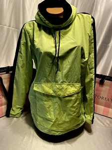 Victoria Secret PINK Jacket Funnel Neck Nylon Pullover Medium Logo Back - Picture 1 of 2