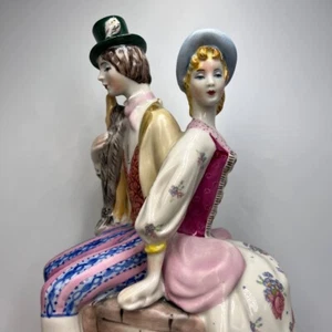 Figura de porcelana vintage de 1970 de la URSS estatua chimenea barrido y pastora Kiev 31 cm - Imagen 1 de 8