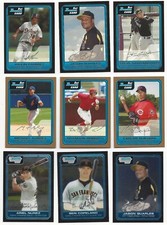 2006 BOWMAN PROSPECTS #s B1-B110 (RCs, 1st CARDS) PAPER, GOLD, CHROME - U PICK!!