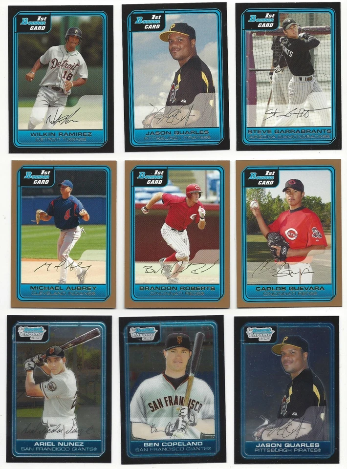 2006 BOWMAN PROSPECTS #s B1-B110 (RCs, 1st CARDS) PAPER, GOLD, CHROME - U PICK!! - Image 1 of 1
