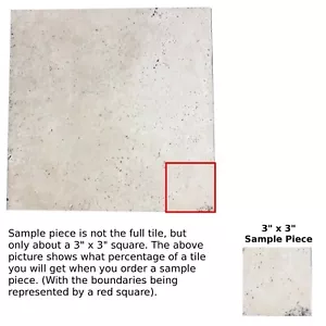Tile Brown Travertine Remodel Tile About 3x3 SAMPLE PIECE TS-51 - Picture 1 of 6