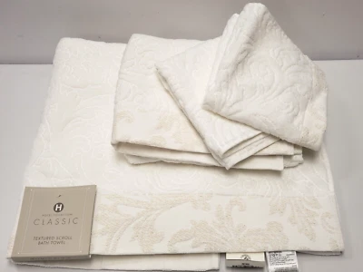 Hotel Collection Classic Textured Scroll  4 Piece Bath Towel Set - Image 1 of 4
