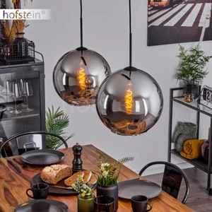 Hänge Lampen Pendel Leuchte Wohn Schlaf Ess Zimmer Kugellampe chromfarben modern - Bild 1 von 10