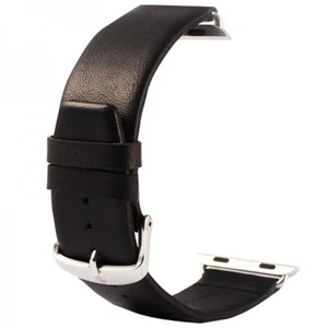 Pulsera Premium Cuero Auténtico Negro para Apple Watch 38mm iWatch Accesorios Nuevo - Imagen 1 de 1