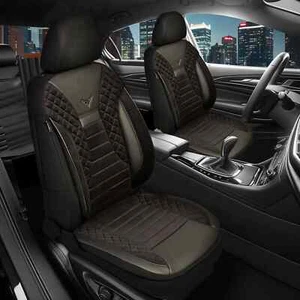 2x Sitzbezüge passend für Volvo XC70 1 ab 2000-2007 in Schwarz JOLT803 - Bild 1 von 10