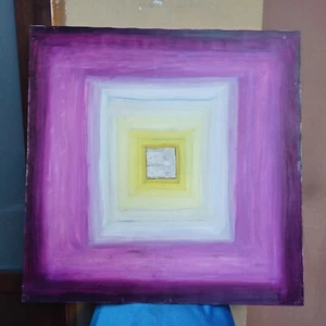 JOEL STEIN QUADRO PAINTING OLIO SU TELA  PITTURA EN PLEIN AIR OP ART AUTENTICO - Imagen 1 de 17