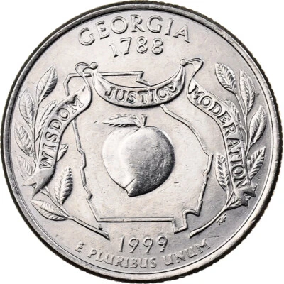 [#1501287] United States, Quarter, Quarter Dollar, 1999, U.S. Mint, Georgia 1788 - Image 1 of 2