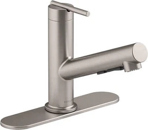Kohler K-22976-VS Crue 1.5 GPM Pull Out Kitchen Faucet Vibrant Stainless - Picture 1 of 2