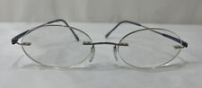 Silhouette Eyeglasses 7719 10 6052 Titan Blue Rimless Frame Austria 50[]19 135