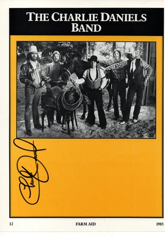 CHARLIE DANIELS - Signed 12x8 Magazine Page - MUSIC - SINGER Cover