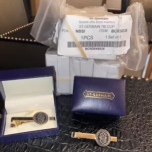 St. Germain Likör Herren Krawatte Clip Verschluss Tack Goldton in Box NEU - Bild 1 von 6