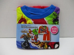 Avengers Pajamas Boys 18M Spidey Red Marvel Shirt Pants Long Sleeve Polyester - Picture 1 of 10