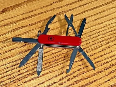 New Victorinox Swiss Army 58mm Knife THIN MINICHAMP w/ Toothpick NOT Pen 53973TP - Image 1 of 4