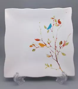 "Plato de ensalada de porcelana fina 222 Fifth Egremont 7 7/8"" con diseño de pájaro" - Imagen 1 de 5