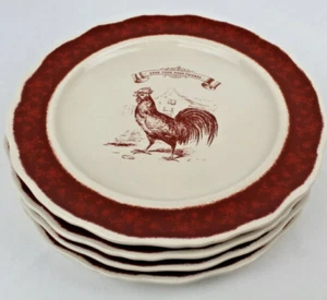 4 Country Living Red Friends Hahn Salatteller 9" - Bild 1 von 1