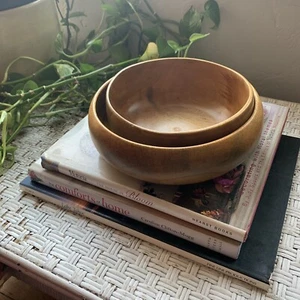 2 handgedrechselte Servier-/Salat-/Dekoschalen aus Mangoholz | 2 Größen - Bild 1 von 13