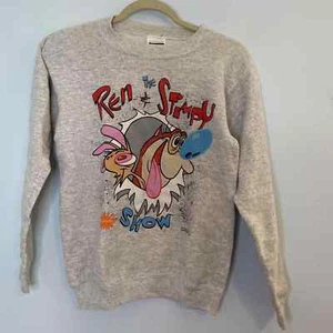 Vintage 1991 MTV Ren & Stimpy Grey Sweatshirt Size Youth Large/ Adult XS - Picture 1 of 7
