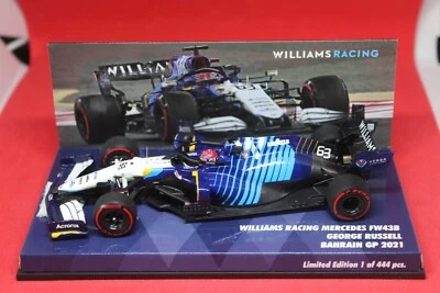 1/43 Williams Racing Mercedes FW43B (2021) - #63 G. Russell - MINICHAMPS - Immagine 1 di 3