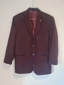 MASSIMO DUTTI Blazer Jacket Burgundy Mint Condition - Picture 1 of 8