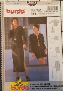 Burda Muster 2962 Gr. 8 bis 14 Damen Rock und Blazer. - Bild 1 von 3